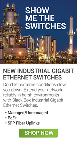 Digital ad for industrial gigabit ethernet switches